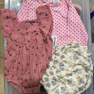 Old Navy Pink Polka Dot Baby Set
